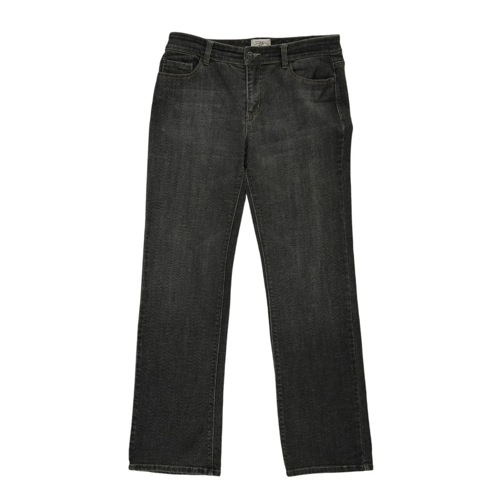White House Black Market Jeans Women's Size 10 Charcoal‎ Dark Wash Straight Leg